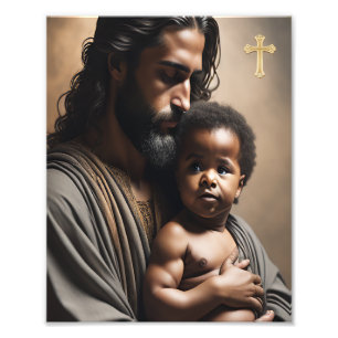 Jesus och barn-plakat fototryck
