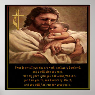 Jesus och barn poster