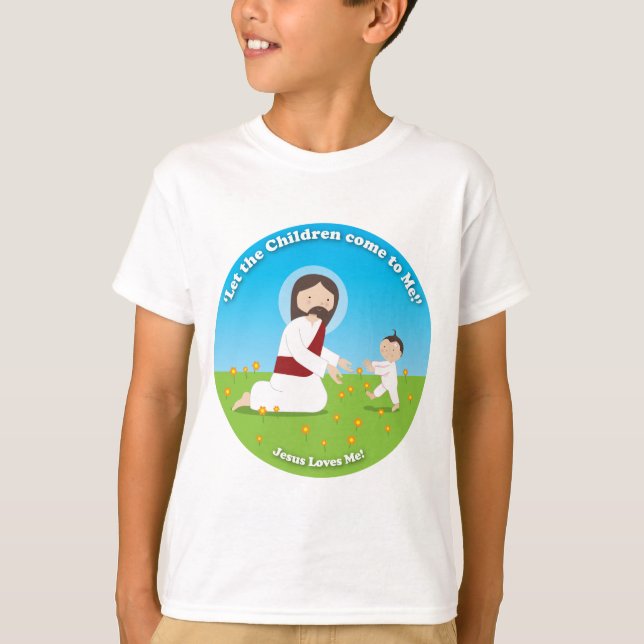 Jesus och barn t-shirt (Framsida)