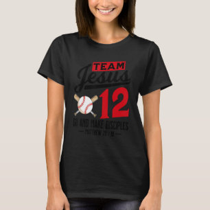 Jesus och Baseball Team Jesus Christian Matthew 28 T Shirt