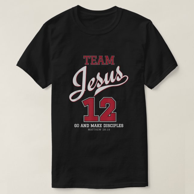 Jesus och Baseball Team Jesus T Shirt (Design framsida)
