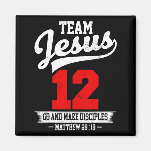 Jesus Och Baseboll Lag Jesus Kristna Matte 28 Magnet