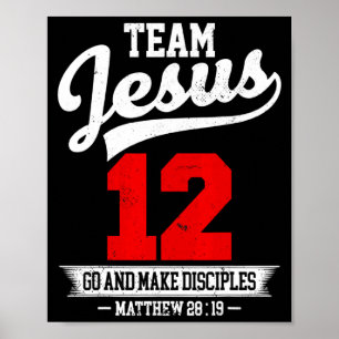 Jesus Och Basebollag Jesus Kristna Matteus 28 Poster