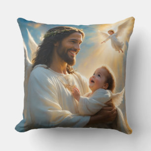 Jesus och bebis engel kudde