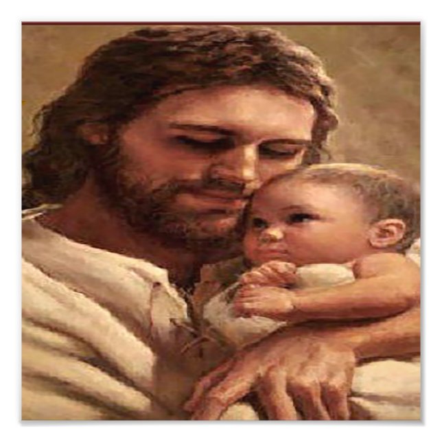 Jesus och bebis fototryck (Framsidan)