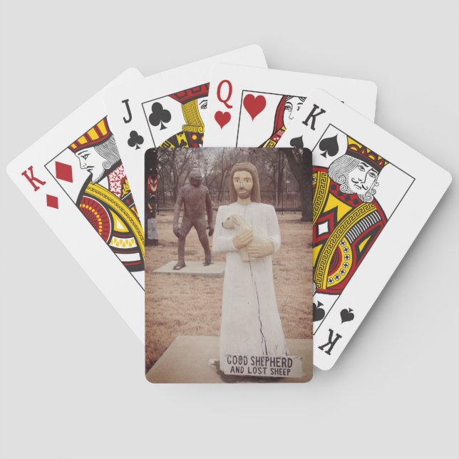 Jesus och Bigfoot Casinokort (Baksidan)
