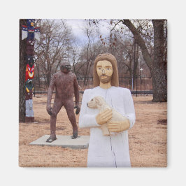 Jesus och Bigfoot Magnet