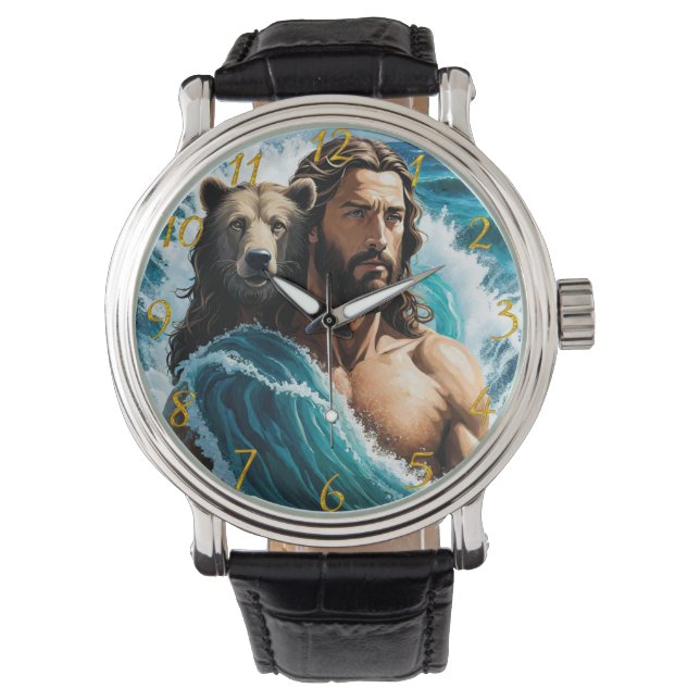 Jesus Och Björn Armbandsur (Framsida)