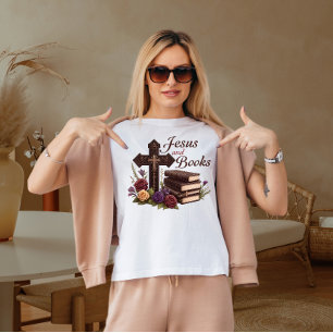 Jesus och böcker t shirt