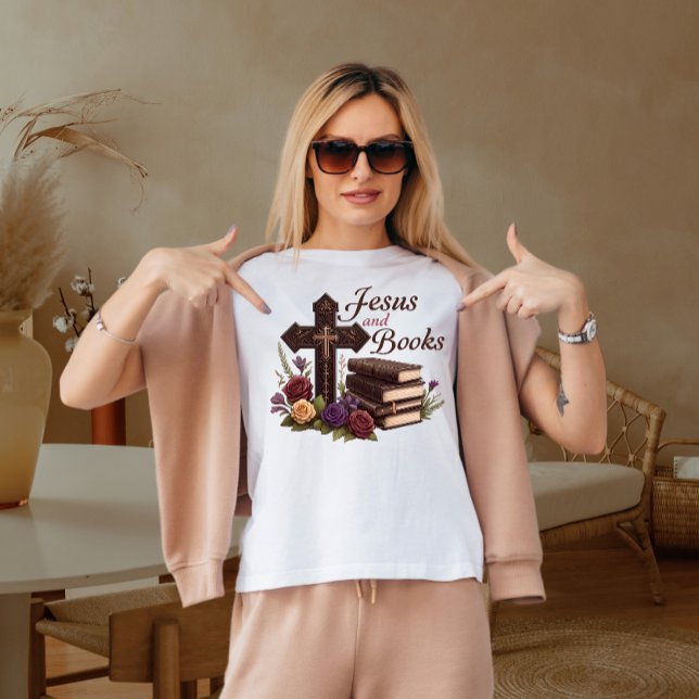 Jesus och bokar t shirt (Skapare uppladdad)