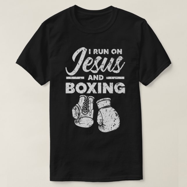 Jesus och Boxing Christian Professionell Boxer Spo T Shirt (Design framsida)