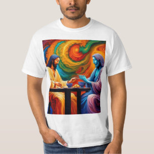 Jesus och Buddha  mat T Shirt