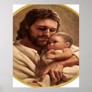 Jesus och Child Watch Poster