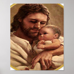 Jesus och Child Watch Poster