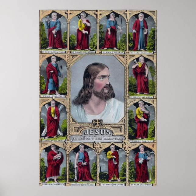 Jesus och de 12 apostles poster (Framsidan)