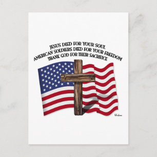 Jesus och de amerikanska soldaterna ruckade kor US Vykort