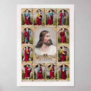 Jesus och de tolv apostlarna poster