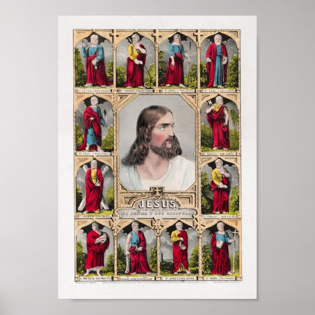 Jesus och de tolv apostlarna poster (Framsidan)