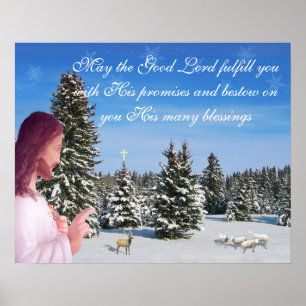 Jesus och får poster