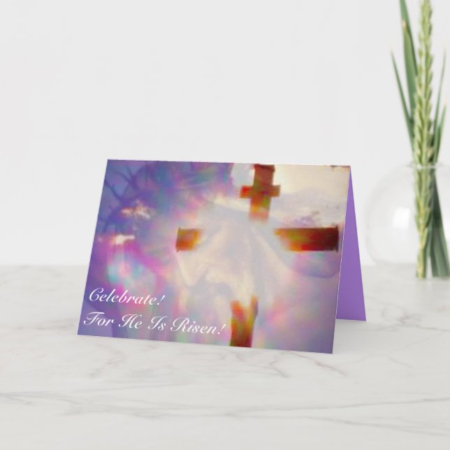 Jesus och glödande argt påskkort helgkort (Framsida)