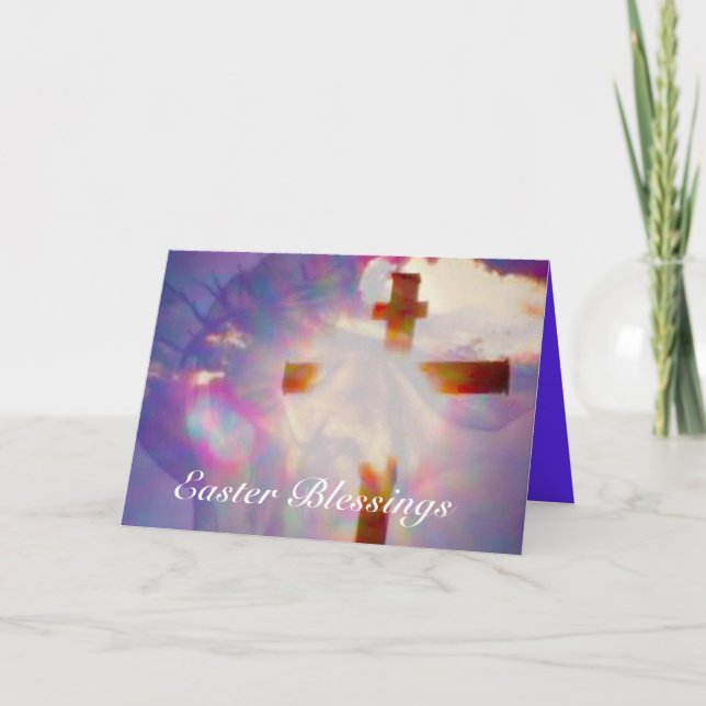 Jesus- och Glowing Kor Påsk Card Helgkort (Framsida)