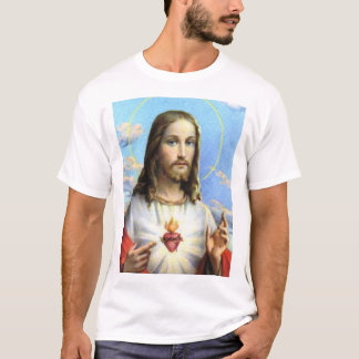 Jesus och hans sakrala hjärta t shirt