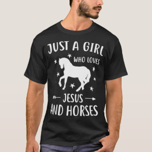 Jesus och hästar, hästgåvor till flickor, kvinnor t shirt