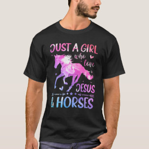 Jesus och hästar, hästgåvor till flickor, kvinnor t shirt