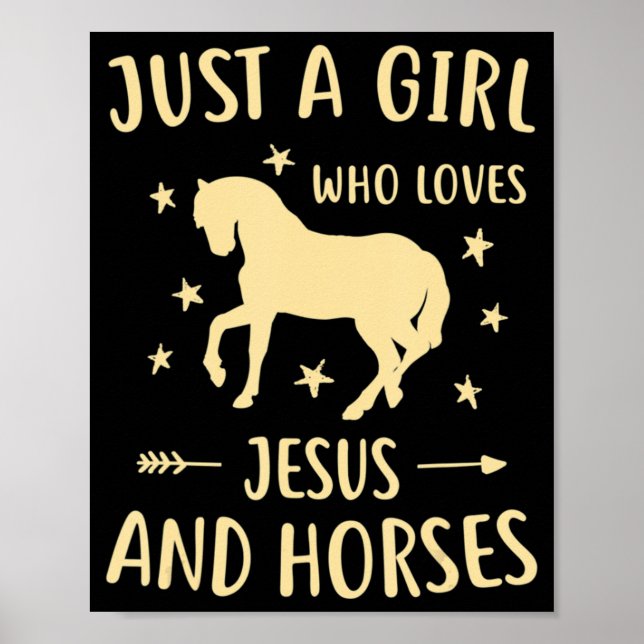 Jesus och Hästgåvor till flickor Poster (Framsidan)