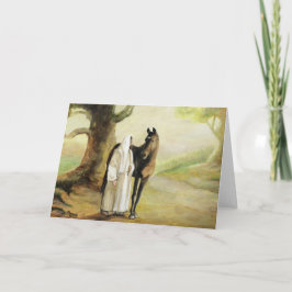 Jesus och Horse Art Greeting Card Kort