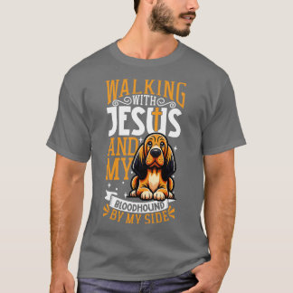 Jesus och hund Bloodhound T Shirt
