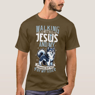 Jesus och hund Canadian Eskimo Hund T Shirt