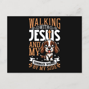 Jesus och hund - Engelska Springer Spanska Vykort