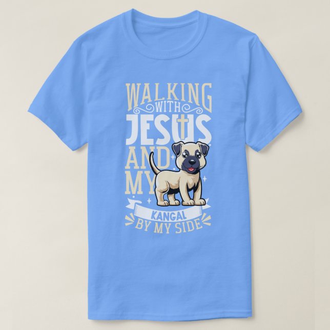 Jesus och hund Kangal Shepherd T Shirt (Design framsida)