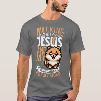 Jesus och hund Pommern T Shirt