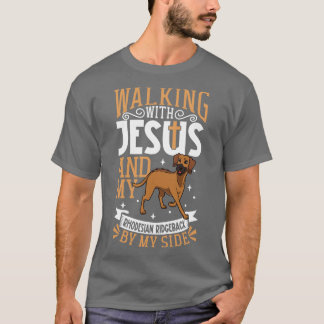 Jesus och hund Rhodesian Ridgeback T Shirt