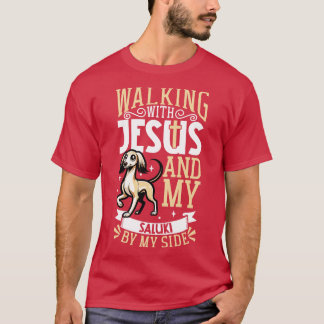 Jesus och hund Saluki T Shirt