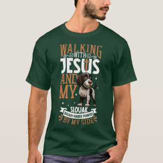 Jesus och hund Slovakia Roughhved Pointer T Shirt