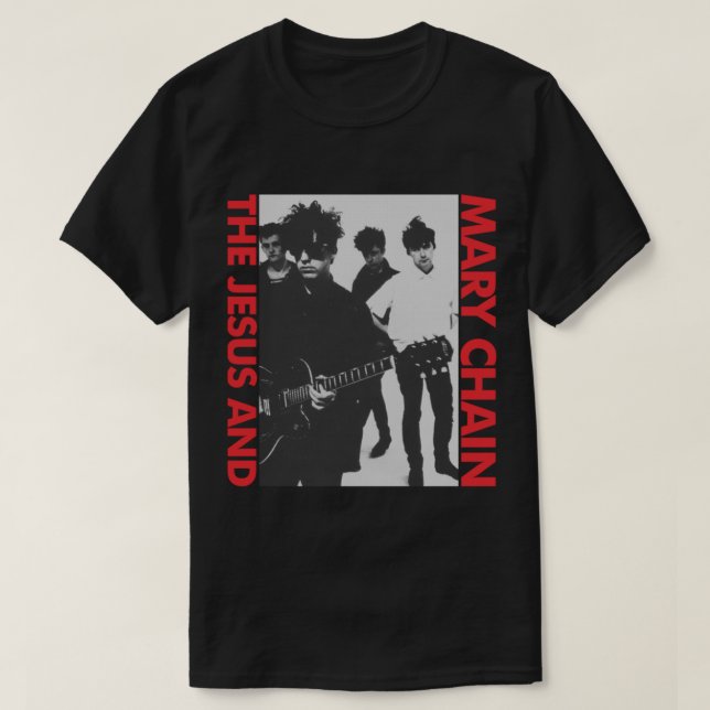 Jesus och huvudkedja - Vintage Postpunk T-Shirt Es (Design framsida)