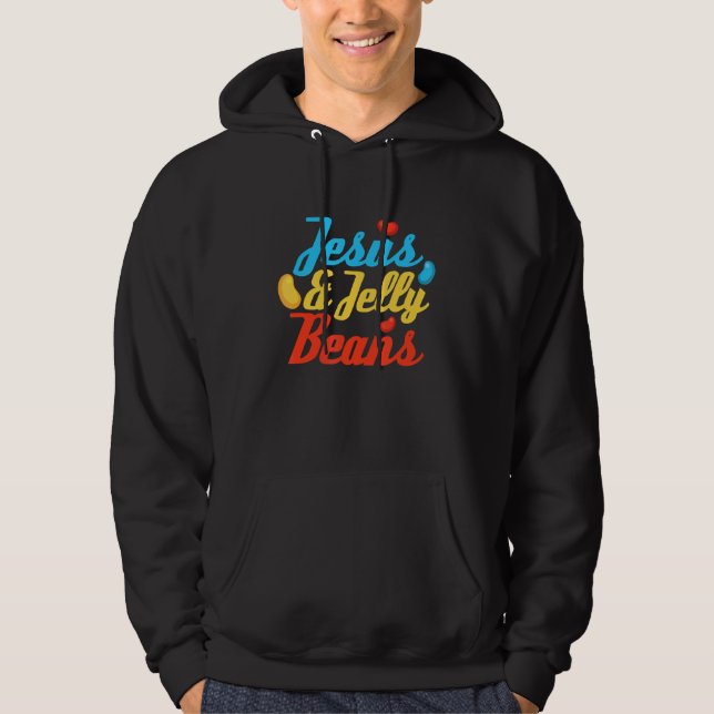Jesus och Jelly Beans Sweet Candy Hoodie (Framsida)