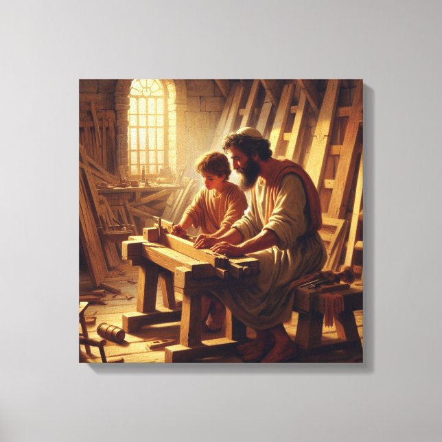 Jesus och Joseph 2 Canvastryck (Framsida)