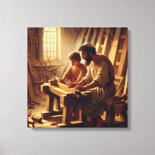 Jesus och Joseph 2 Canvastryck