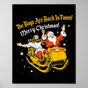 Jesus och Jultomten... bojorna är tillbaka i en st Poster