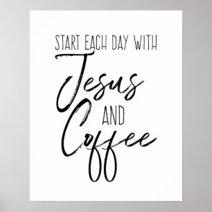 Jesus och kaffe poster