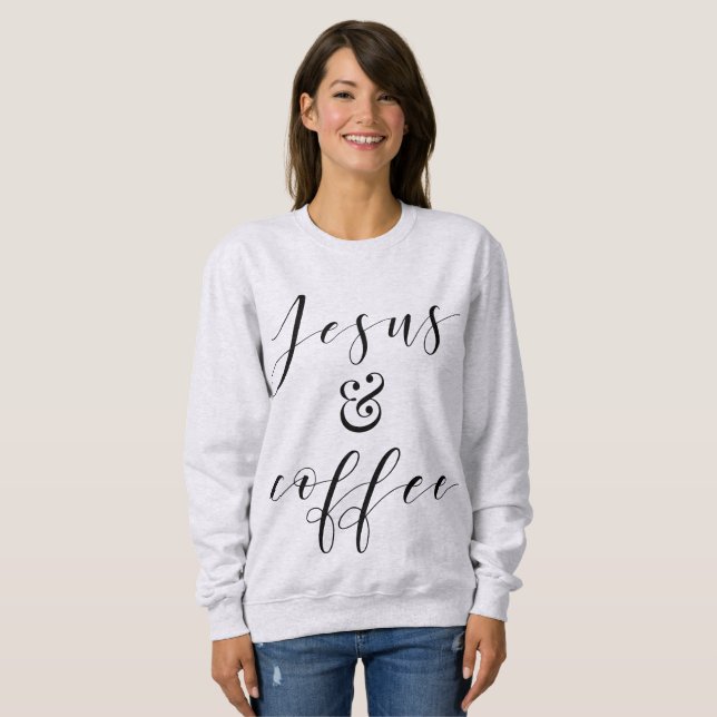 Jesus och kaffe t-shirt (Hel framsida)