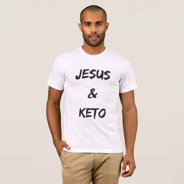Jesus och Keto-manar grafiska T T Shirt (Hel framsida)