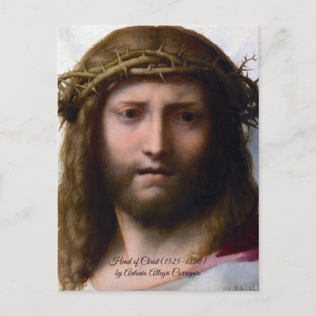 Jesus och kronan vykort (Framsida)