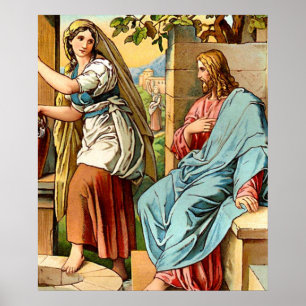 jesus och kvinnor på den poster brunnen