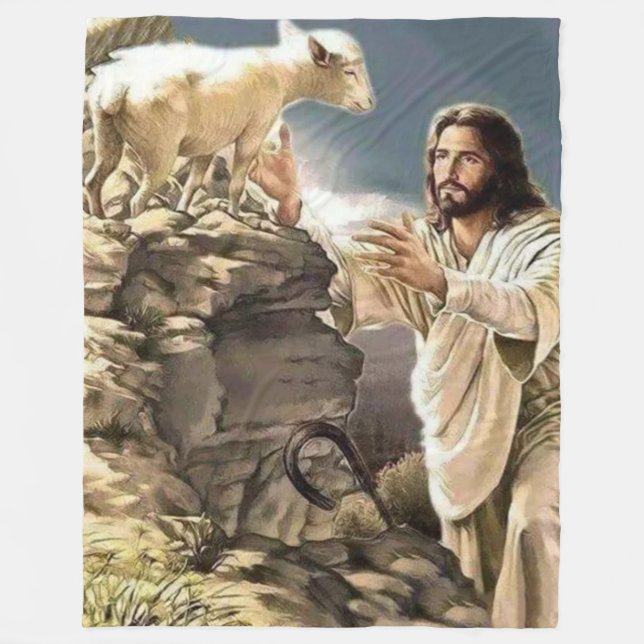 JESUS och LAMB Fleecefilt (Framsidan)