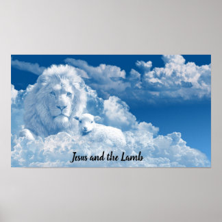 Jesus och Lamb Poster